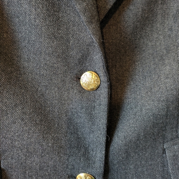 J. Crew Gray Blazer with Gold Buttons - Picture 5 of 7